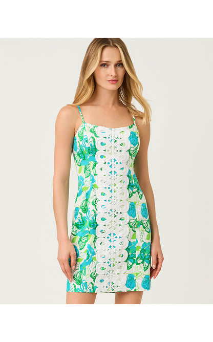 SHELLI STRETCH DRESS, RESORT WHITE MONARCH ROSE