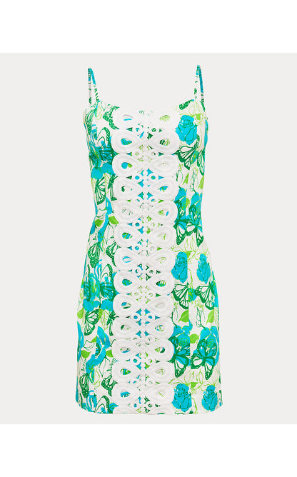 SHELLI STRETCH DRESS, RESORT WHITE MONARCH ROSE