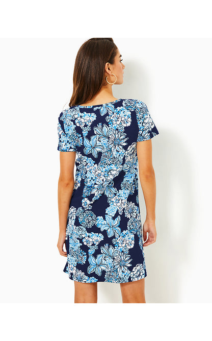 CODY SHORT SLEEVE DRESS, LOW TIDE NAVY BOUQUET ALL DAY