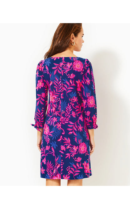 CATH 3/4 SLEEVE DRESS, BLUE MED NEVER ENDING SUMMER
