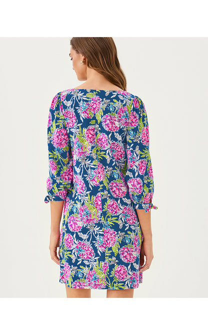 CATH 3/4 SLEEVE DRESS, MULTI DAHLIA LICIOUS