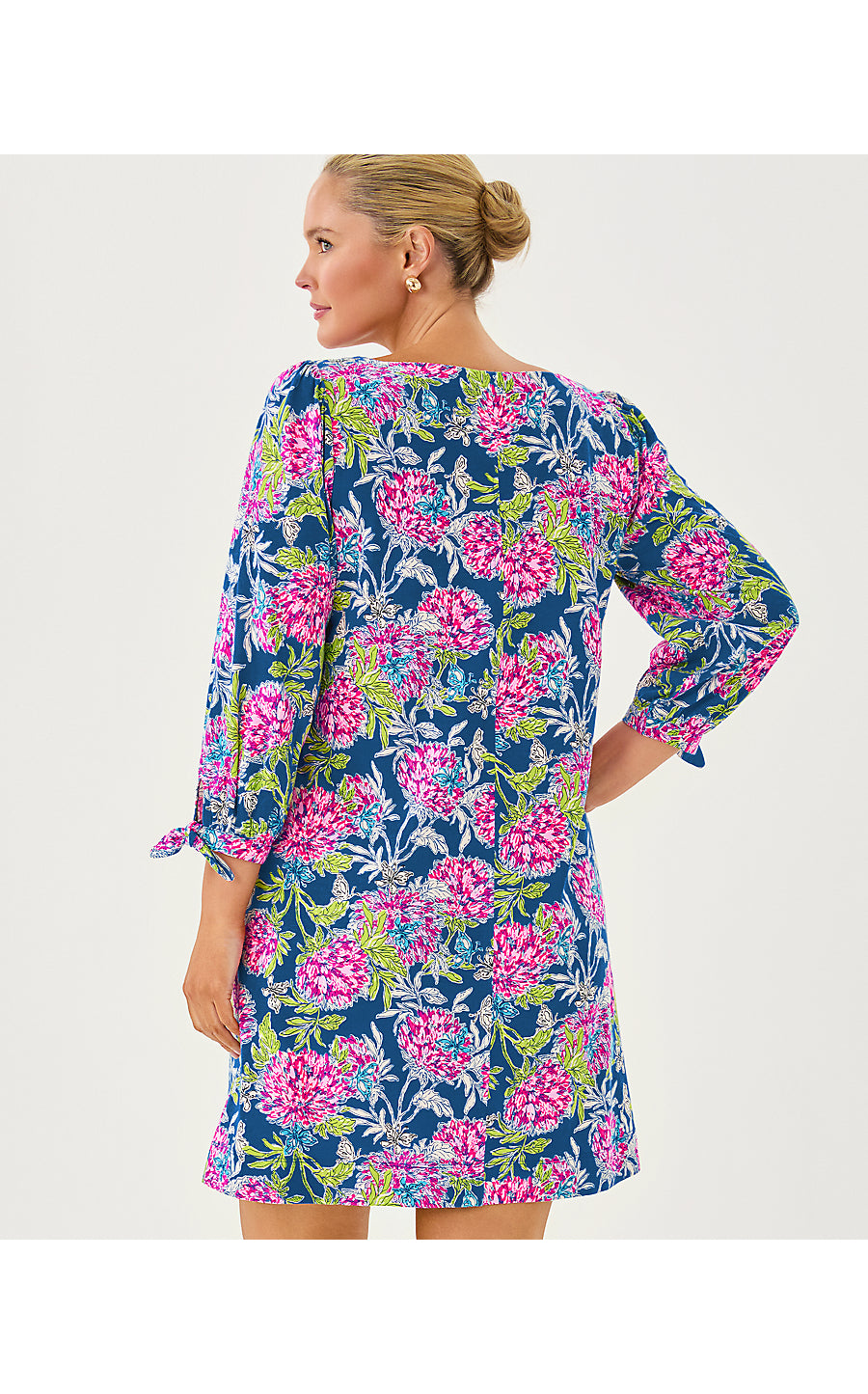 CATH 3/4 SLEEVE DRESS, MULTI DAHLIA LICIOUS