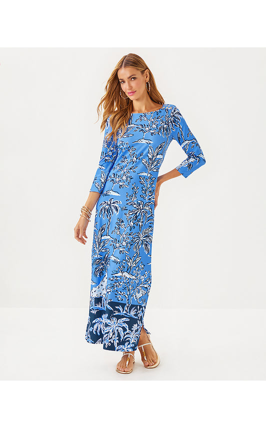 SERALINA UPF 50+ MAXI, SUNWASHED BLUE TALL TALES ENGINEERED CHILLYLILLY