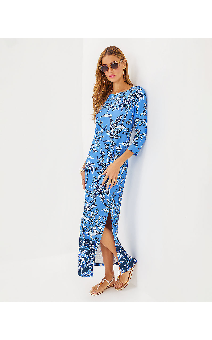 SERALINA UPF 50+ MAXI, SUNWASHED BLUE TALL TALES ENGINEERED CHILLYLILLY