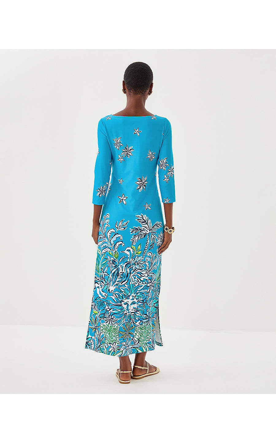 SERALINA UPF 50+ MAXI, TANGIER TEAL SAFARI SOCIAL ENGINEERED CHILLYLILLY