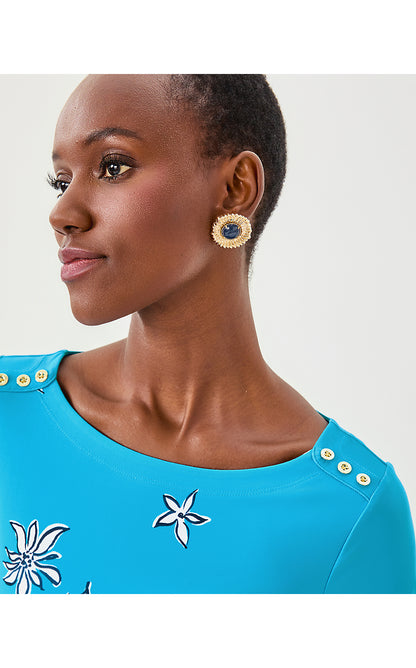 SERALINA UPF 50+ MAXI, TANGIER TEAL SAFARI SOCIAL ENGINEERED CHILLYLILLY