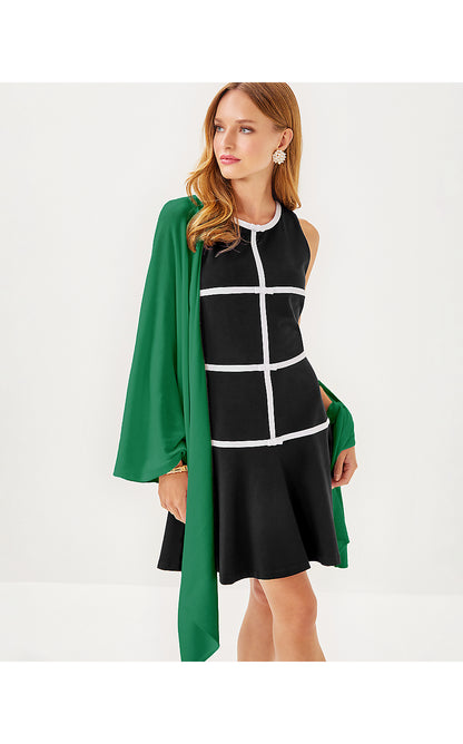 LANELLE CASHMERE WRAP, HEATHERED FIDDLE LEAF GREEN
