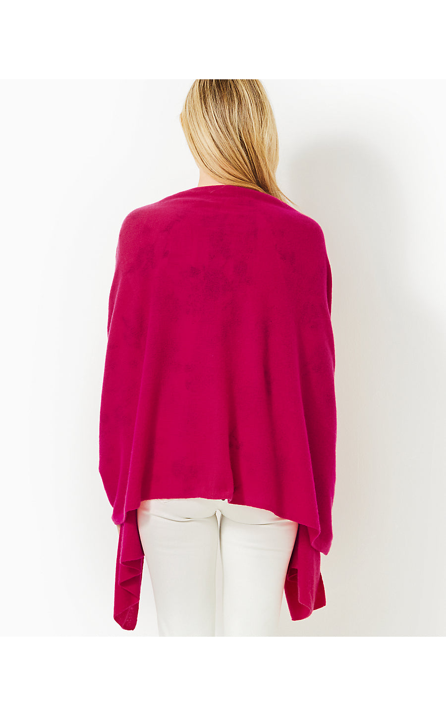 LANELLE CASHMERE WRAP, RASPBERRY ROUGE