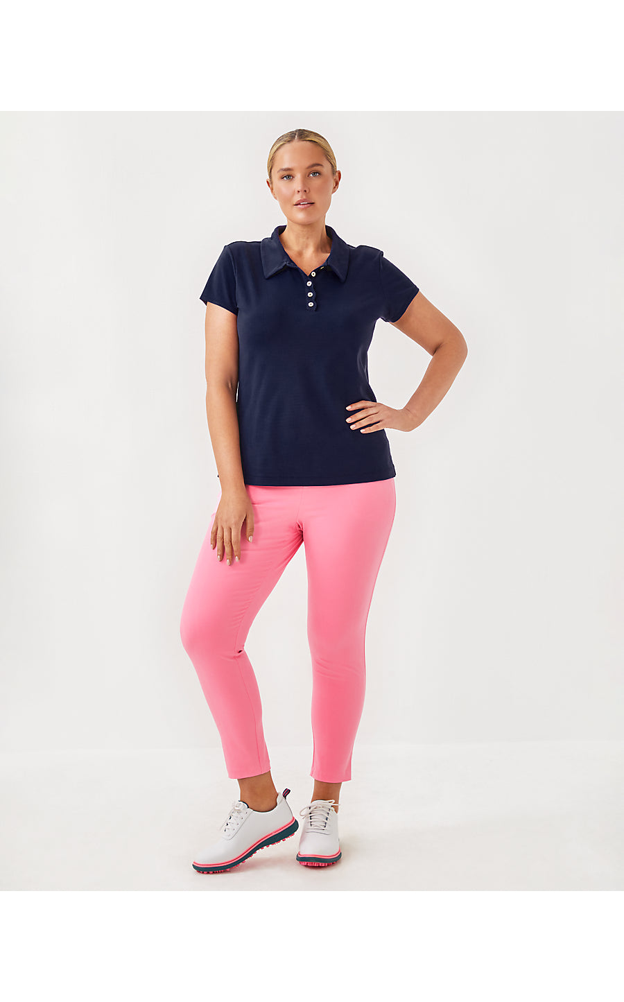 FRIDA SCALLOP POLO UPF 50+, TRUE NAVY