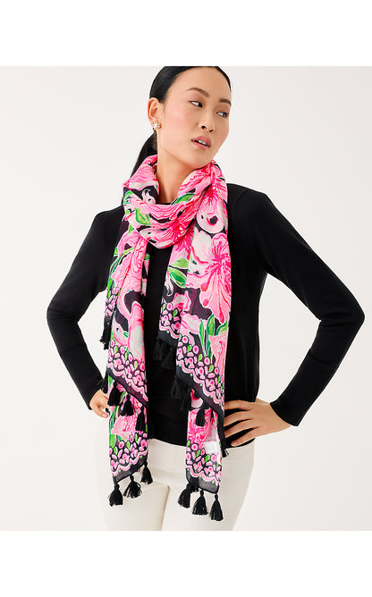 RESORT SCARF, ONYX PARTY ALL THE TIME ENGINEERED SCARF