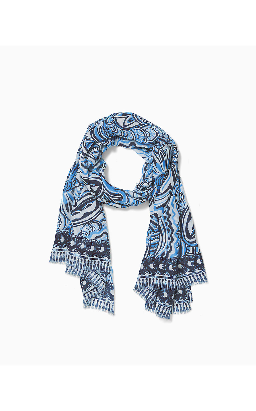 RESORT SCARF, RESORT WHITE GIVE IT A WHIRL ENGINEERED SCARF