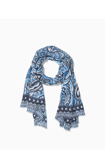 RESORT SCARF, RESORT WHITE GIVE IT A WHIRL ENGINEERED SCARF