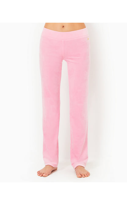 DORSEY VELOUR PANT, CONCH SHELL PINK