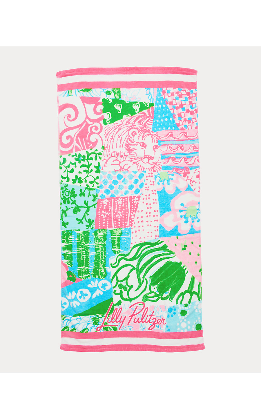 GWP BEACH TOWEL, MULTI CRAZY QUILT GWP BEACH TOWEL