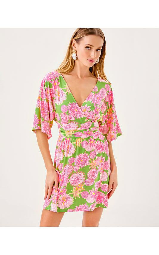 PARIGI KNIT SKORT ROMPER, MULTI SEASIDE GARDEN