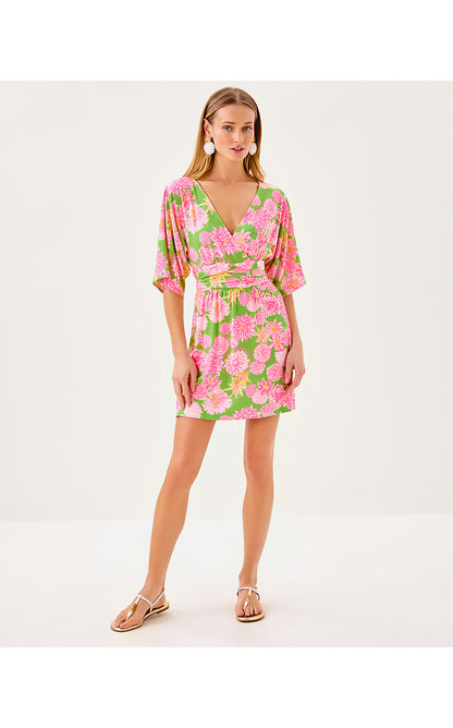 PARIGI KNIT SKORT ROMPER, MULTI SEASIDE GARDEN