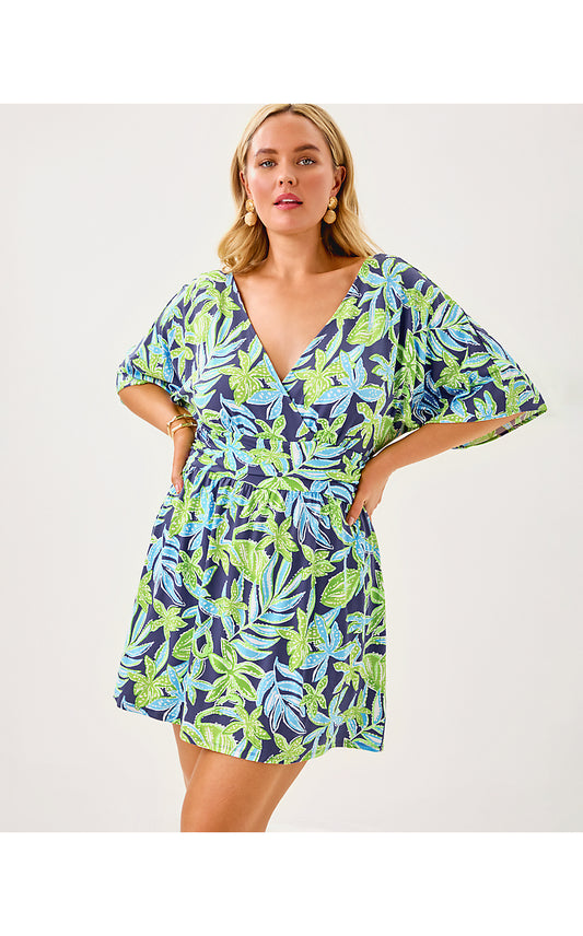 PARIGI KNIT SKORT ROMPER, SAPPHIRE POOL TROPICAL TANGO
