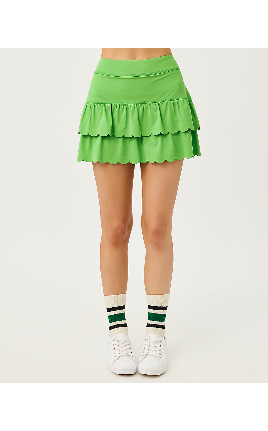 MIESHA SCALLOP SKORT UPF 50+, CHATEAU GREEN