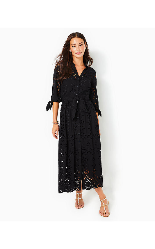 AMRITA MIDI DRESS, ONYX SOIREE EYELET