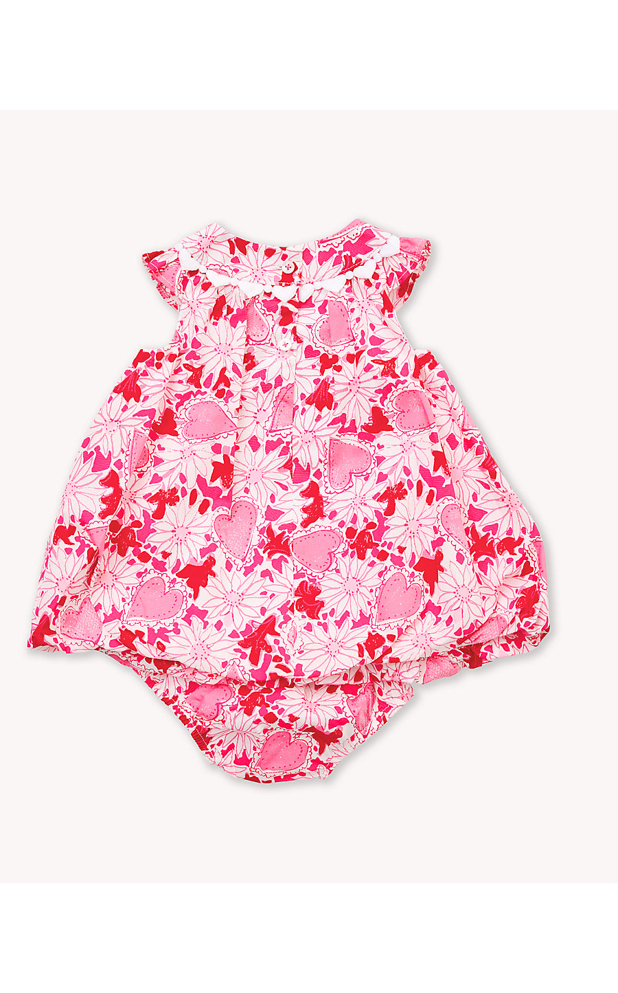 BABY PALOMA BUBBLE DRESS, COCONUT DEAR HEART