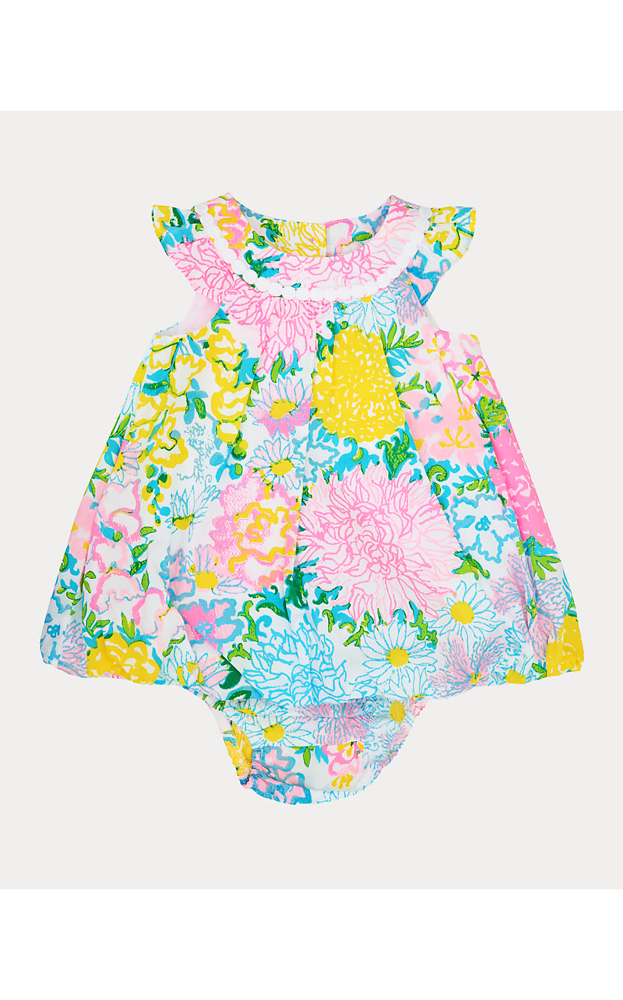 BABY PALOMA BUBBLE DRESS, MULTI LILLY GARDEN
