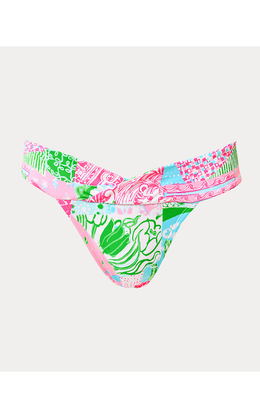 TREY BIKINI BOTTOM, MULTI CRAZY QUILT