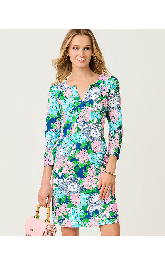 UPF 50+ NADINE DRESS, STARLIGHT NAVY LYDIA THE LION