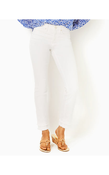 SOUTH OCEAN HIGH RISE STRETCH SKINNY JEAN, RESORT WHITE