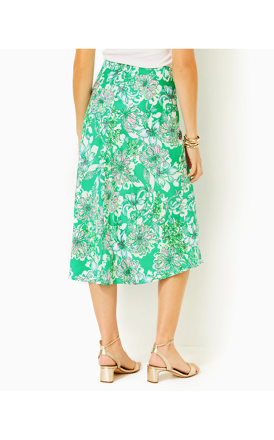 RENNOX MIDI SKIRT, SPEARMINT BLOSSOM VIEWS