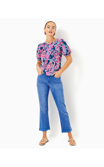 RHETT KNIT TOP, MULTI FLITTING ABOUT