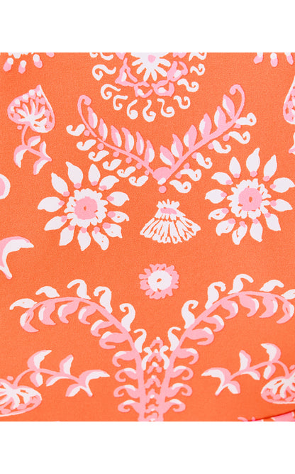 MEECHI TOP, PAPAYA BREEZY PALM ENGINEERED SWIM TOP