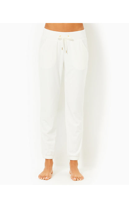 MALLIE VELOUR PANT, COCONUT