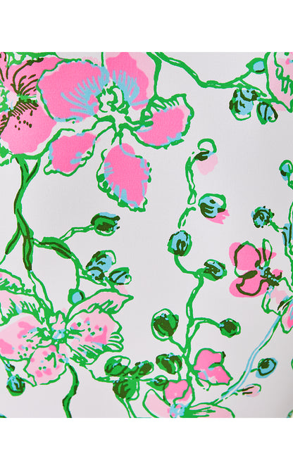 RANDEE RASHGUARD ONE PIECE, MULTI ORCHIDS ON THE AVENUE ENGINEERED RASHGUARD