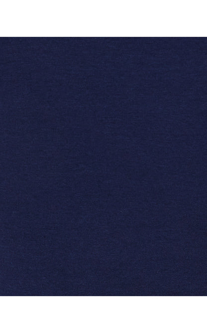 HALEE V-NECK TOP, TRUE NAVY