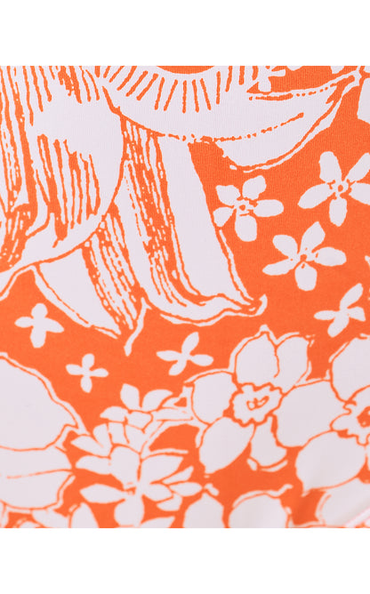 ESTER ONE PIECE, SUNSET ORANGE BUDDING ROMANCE ENGINEERED ONE PIECE