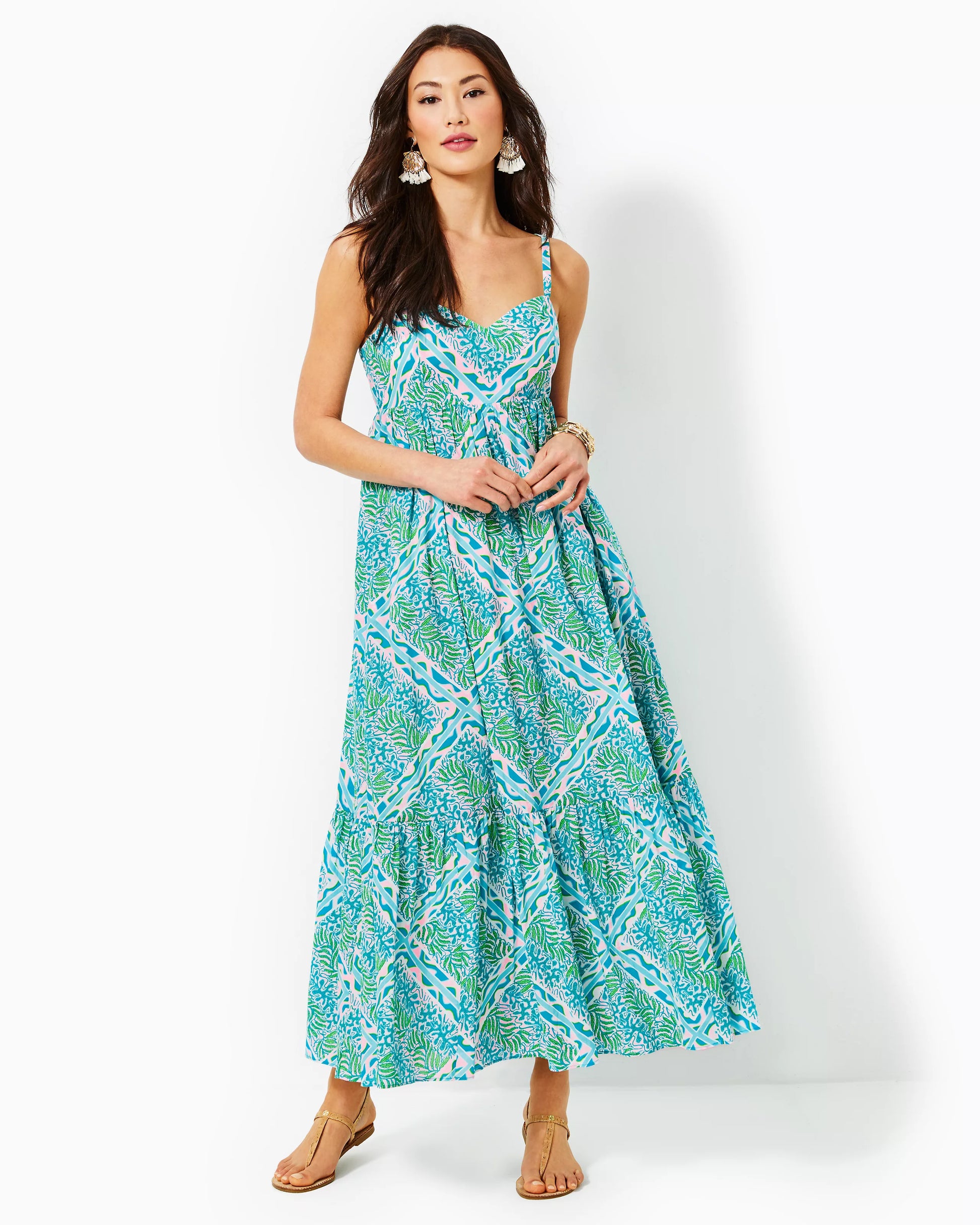 hiedi cotton maxi dress Vestido Maxi Heidi Flowy - Negro