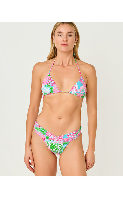JAMYA BIKINI TOP, MULTI CRAZY QUILT