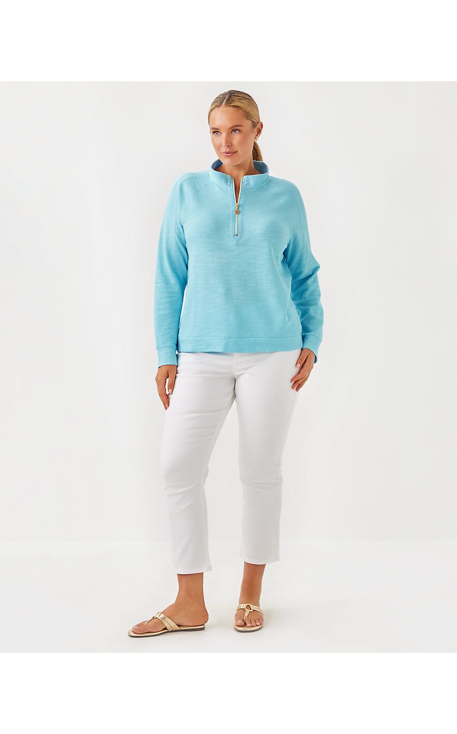 ASHLEE PULLOVER, FRESH WATER BLUE