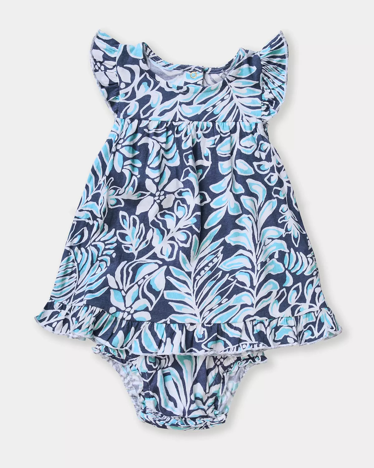 CECILY INFANT DRESS, Sapphire Pool Summer Shorelines