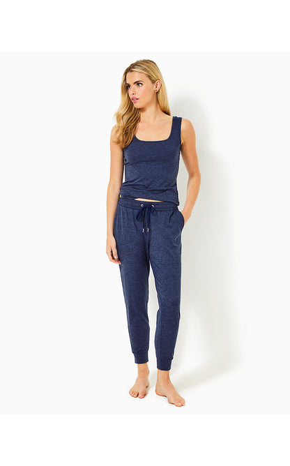 LILLABETH UPF 50+ PANT, HEATHERED MED BLUE X NOIR