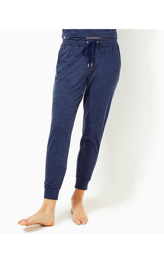 LILLABETH UPF 50+ PANT, HEATHERED MED BLUE X NOIR