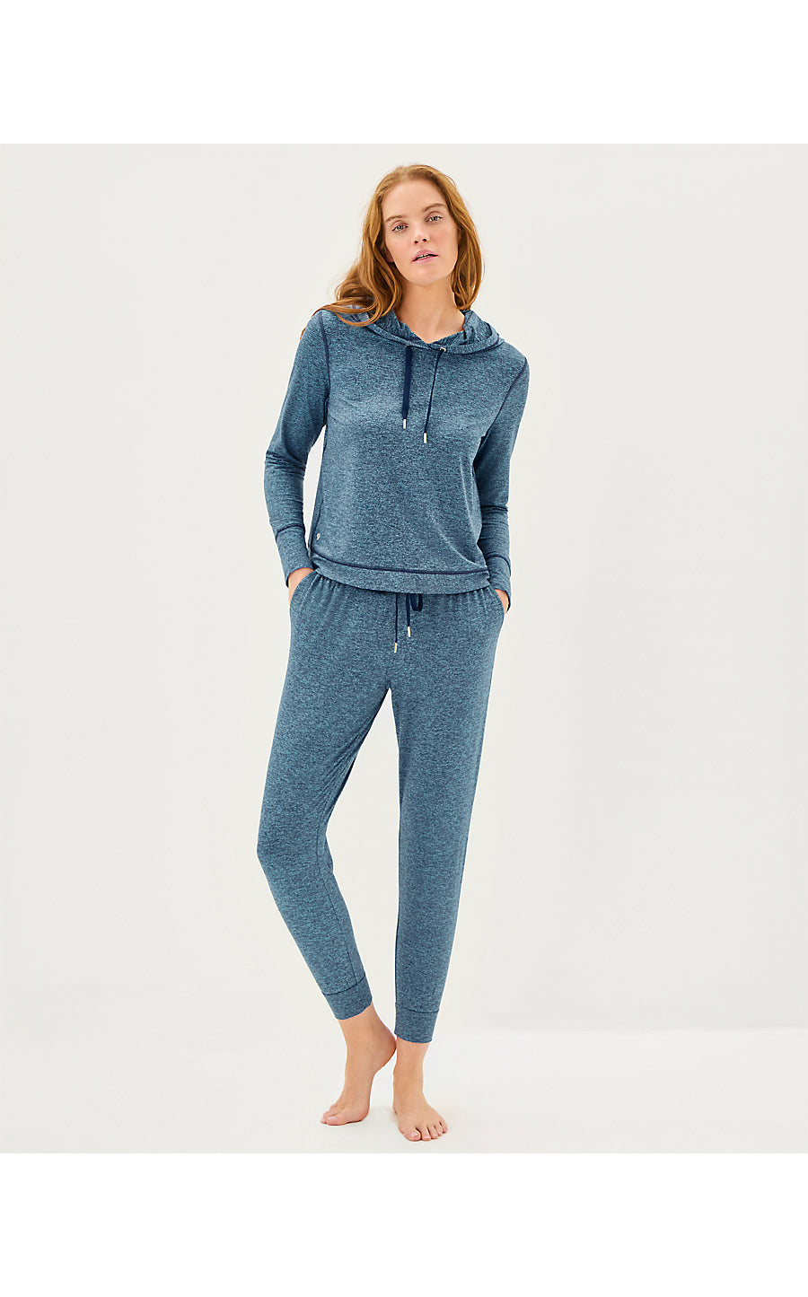 LILLABETH UPF 50+ PANT, LOW TIDE NAVY X TANGIER TEAL