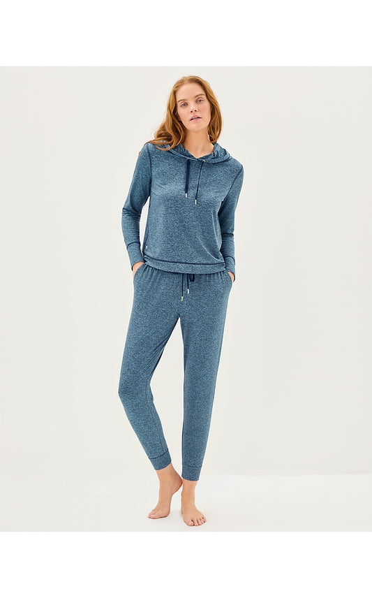 LILLABETH UPF 50+ PANT, LOW TIDE NAVY X TANGIER TEAL