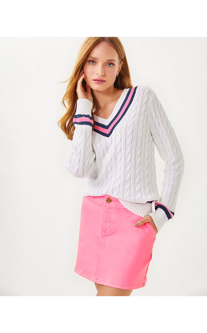 COLETTE DENIM SKORT, ROUSSEAU PINK