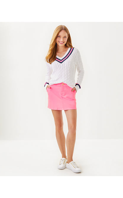 COLETTE DENIM SKORT, ROUSSEAU PINK