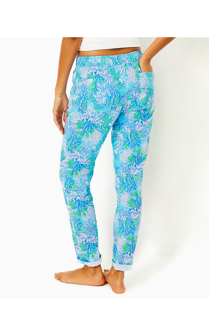 TARON LINEN PANT, LAS OLAS AQUA STRONG CURRENT SEA