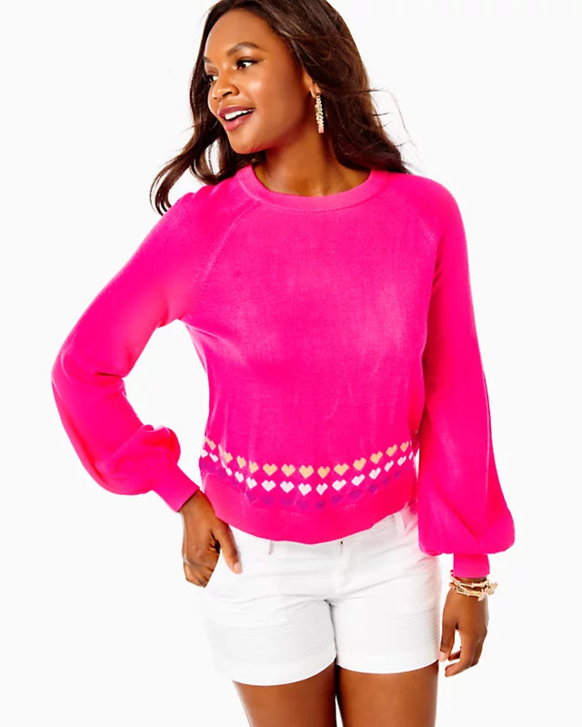 ALYONA SWEATER, PINK GRENADINE