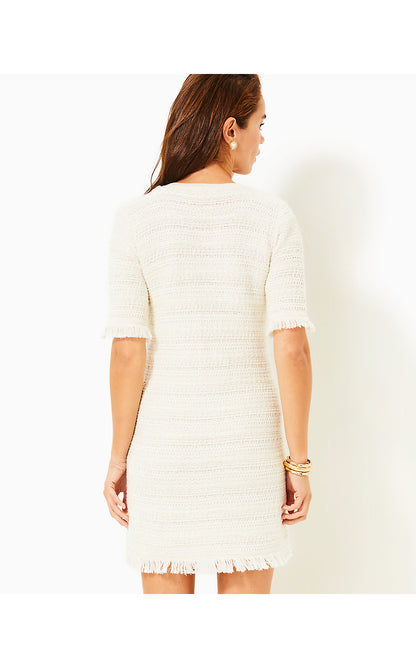BECKINGTON SWEATER DRESS, COCONUT METALLIC MARL