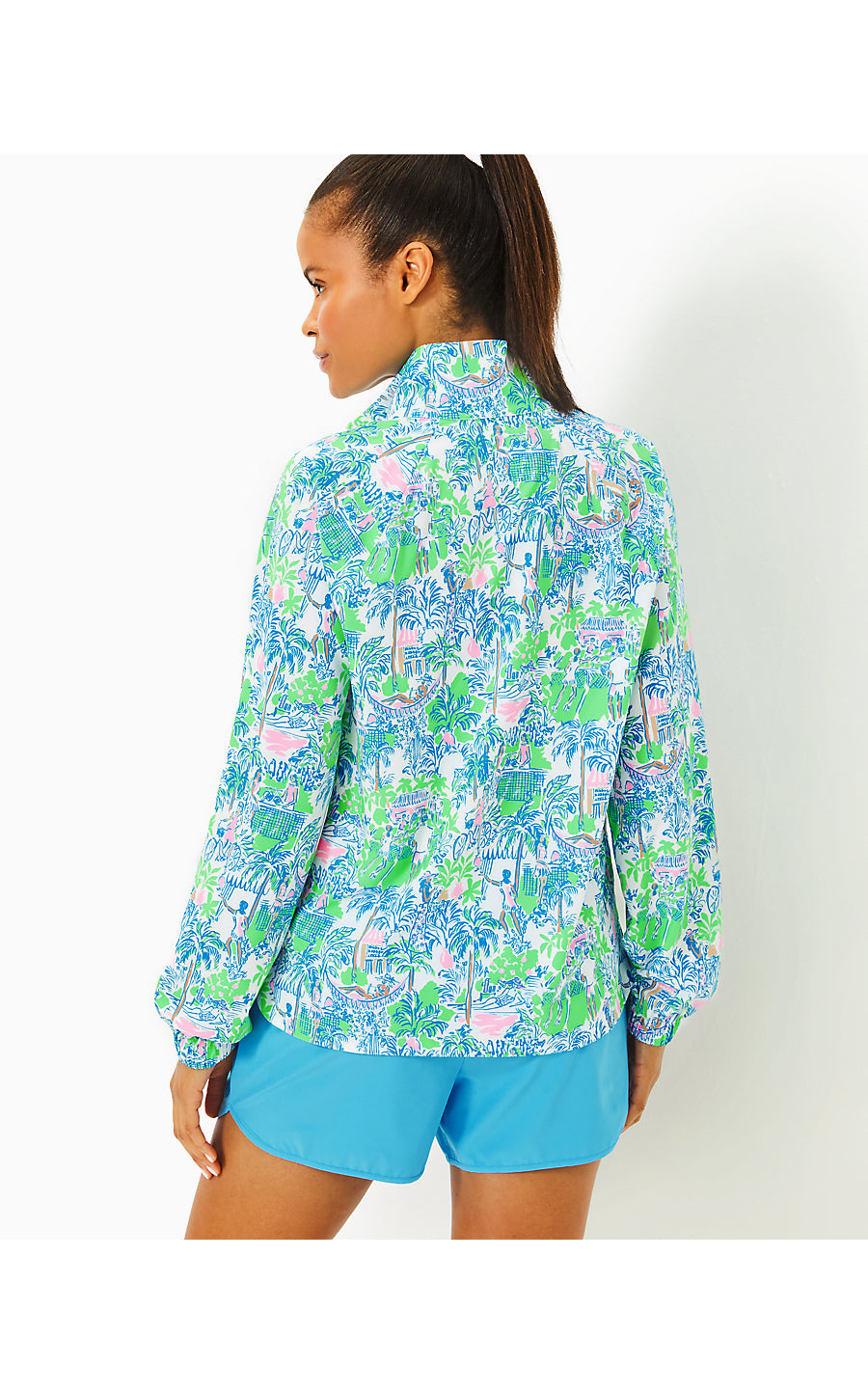 TULIA PERFORMANCE JACKET, ORB GREEN SERVING IT UP