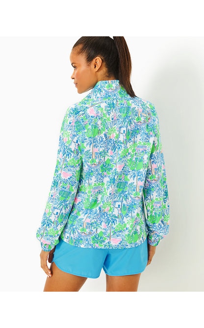 TULIA PERFORMANCE JACKET, ORB GREEN SERVING IT UP